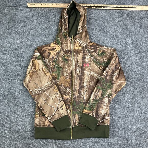 Under Armour Hoodie Womens Size S Camo ColdGear Full Zip Fleece Lined - Picture 1 of 10